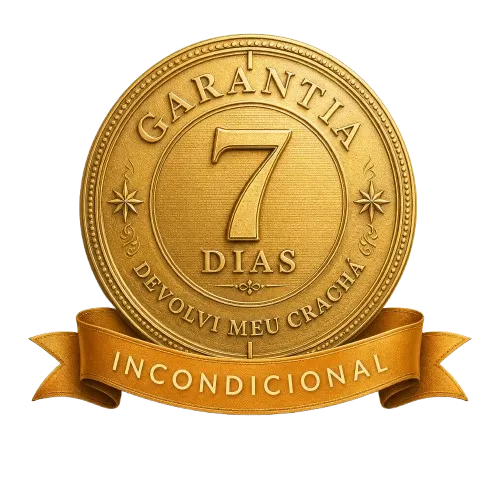 Selo de garantia incondicional de 7 dias — Devolvi Meu Crachá